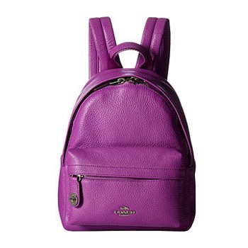coach 蔻驰 polished pebble leather mini campus 女士双肩包图片