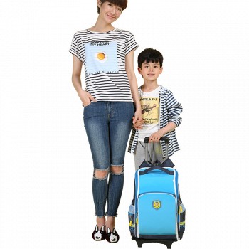 Carany卡拉羊 CX8460冰海蓝 小学生拉杆书包