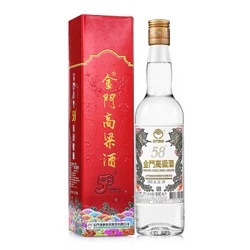 金门高粱 58度白金龙 清香型白酒 500ml*2件