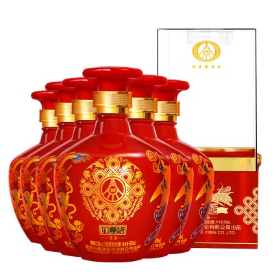 五粮液（WULIANGYE）百鸟朝凤醇柔红盒52度500ml*6瓶整箱装浓香型