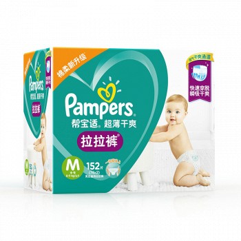 Pampers 帮宝适 超薄干爽 婴儿拉拉裤 M152片 *3件 
