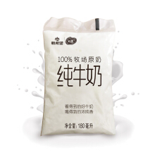 新希望 牧场原奶 纯牛奶180ml*16袋*5件+赠香草风味发酵乳120g*2杯*5件
