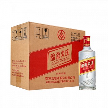 五粮液 绵柔尖庄(光瓶131) 浓香型白酒 50度 500ml*12瓶 