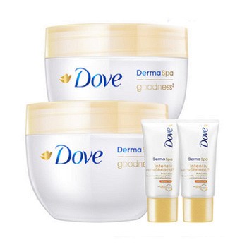 多芬 DermaSpa Goodness滋养透亮系列碗状身体乳 300ml*2+小样*2