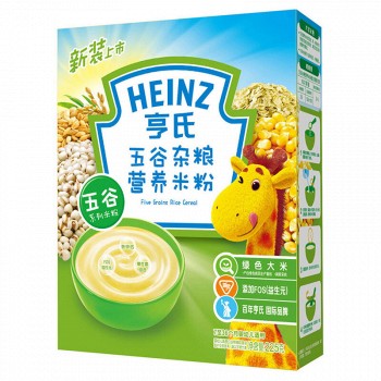 Heinz 亨氏 婴幼儿营养米粉 225g 五谷杂粮味 +凑单品