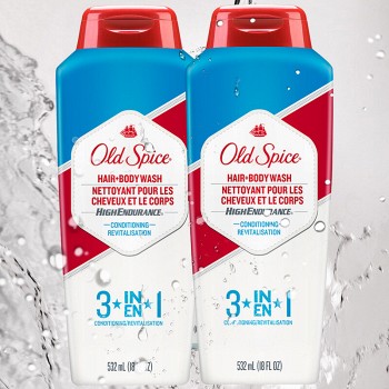 Old Spice 男士3合1洗发润发沐浴露（532ml*2瓶+532ml+89ml*2瓶） *2件 