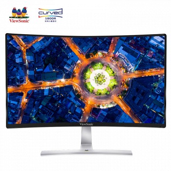 新低价： ViewSonic 优派 VX2416-sch 23.6英寸曲面显示器 