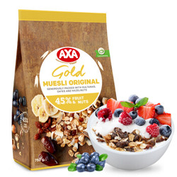AXA 爱西爱 金装 水果混合麦片 45% 750g*3件+ 清廷贡盐 400g*15件