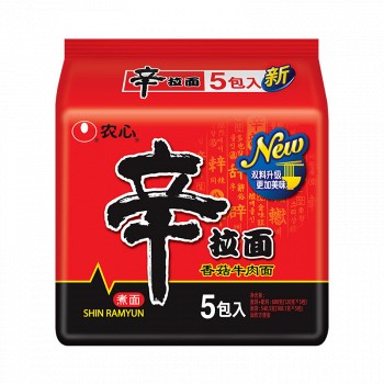 NONGSHIM 农心 香菇牛肉味辛拉面 120g*5包 *2件 