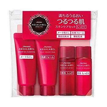 资生堂 AQUALABEL 水之印 弹力保湿四件套旅行套装