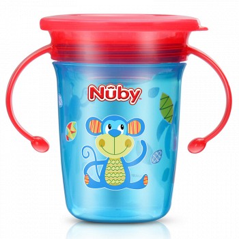 Nuby 努比 360度魔术学饮杯 240ml（猴子）*3件