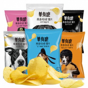 单身粮 单身狗粮薯片 香盐味 50g*3袋